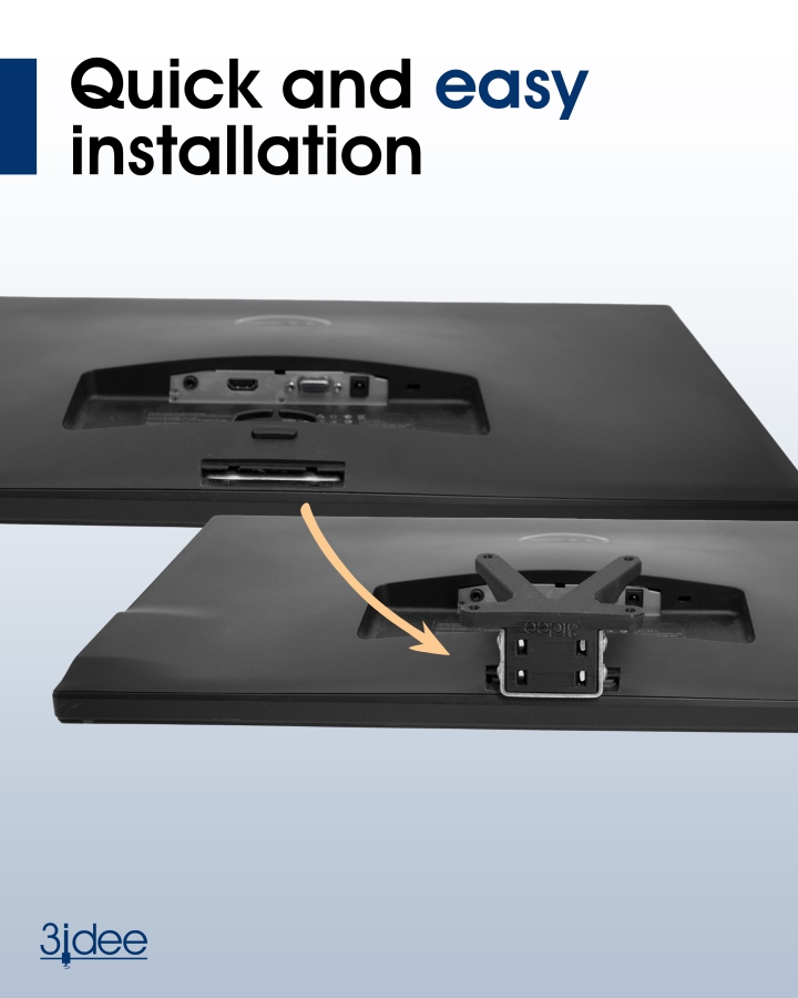 VESA adapter compatible with DELL monitor (S2240L, S2240M, S2340L, S2340M, S2440L) - 75x75mm