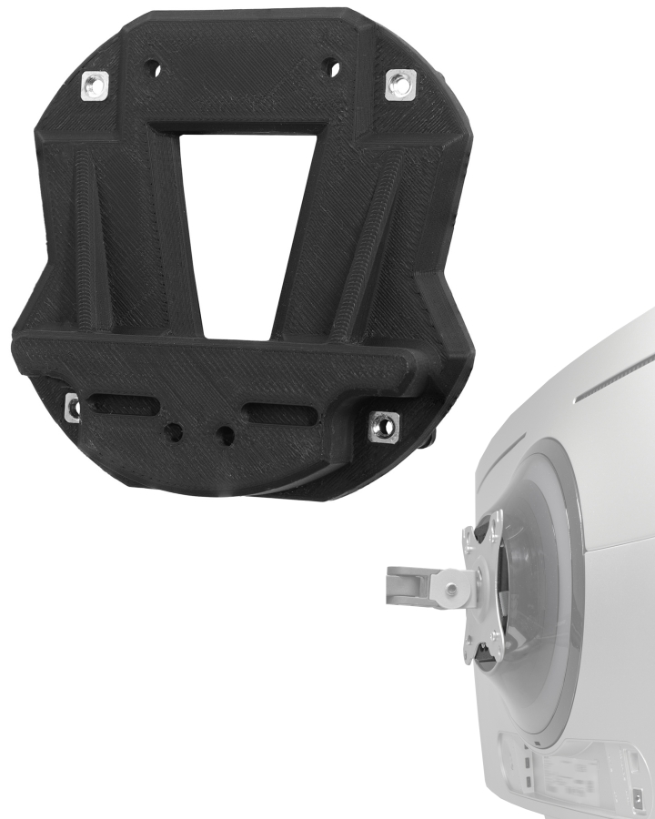 VESA adapter compatible with Samsung OLED G9 monitor (S49CG954SU, G93SC, G95SC, LS49CY934SUXEN & more) - 75x75mm