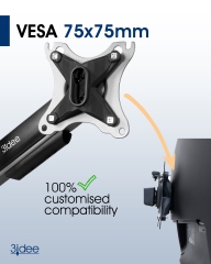 VESA adapter for MSI Optix monitor (G24C, G241VC, MAG341CQ & more) - 75x75mm