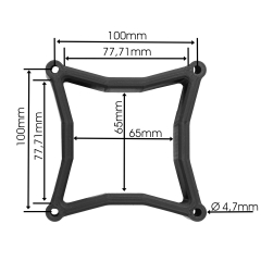 VESA Spacer 100x100mm - 30mm Distance - incl. Screws - compatible with many Monitors (Samsung, HP, MSI, Dell)